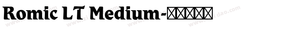 Romic LT Medium字体转换